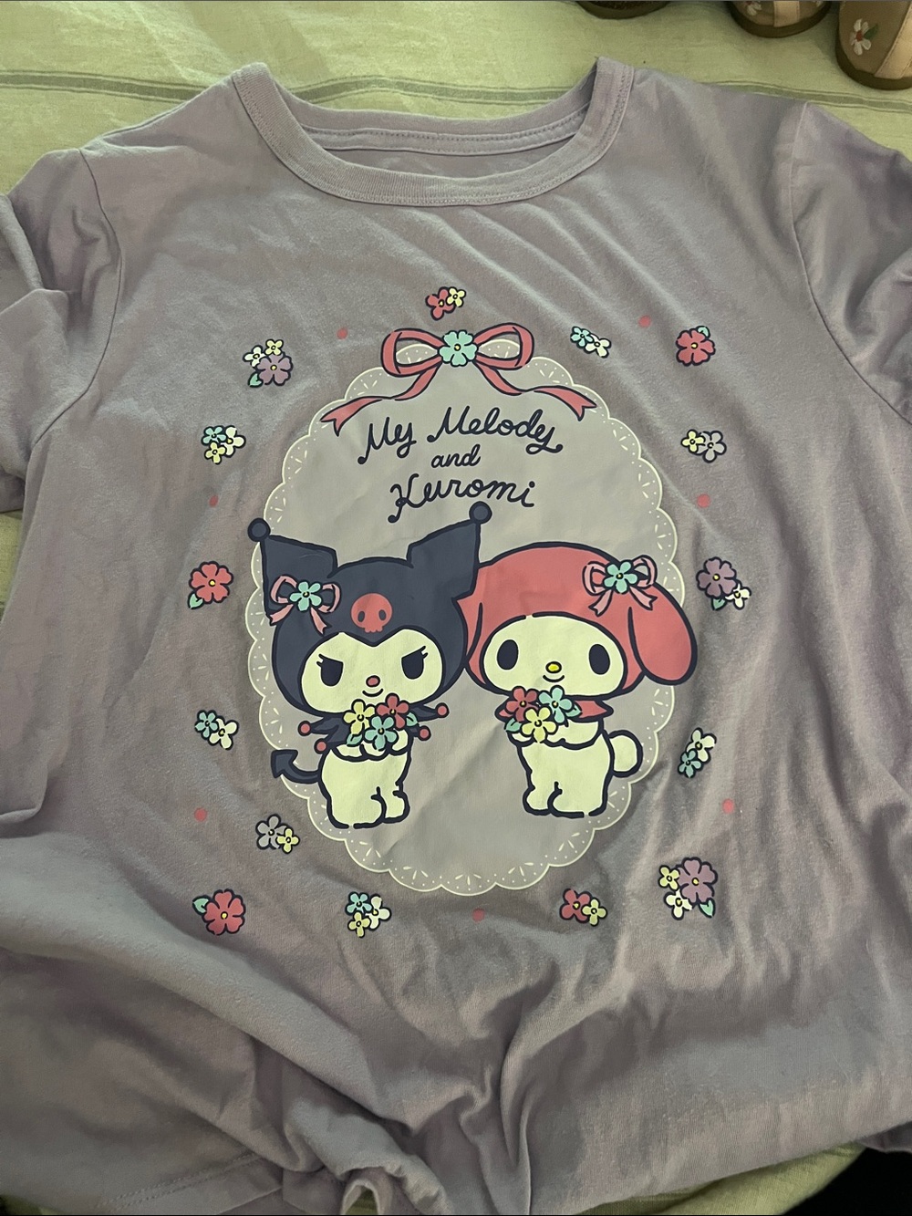 5/$10 item Sanrio My Melody & Kuromi Lavender and Pink Graphic Tee